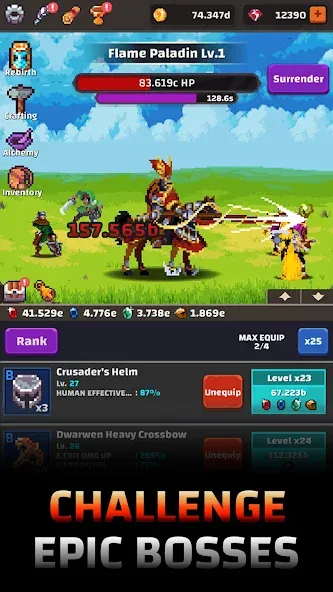 Tower Quest: Pixel Idle RPG (тауэр квест)  [МОД Много денег] Screenshot 2