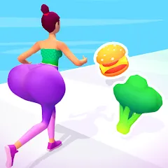 Скачать взломанную Twerk Race 3D: Belly Body Run (Тверк Рейс 3D)  [МОД Unlimited Money] - полная версия apk на Андроид