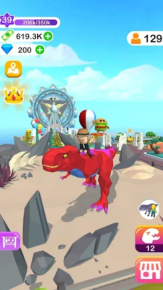 Dino Tycoon - 3D Building Game  [МОД Много денег] Screenshot 4