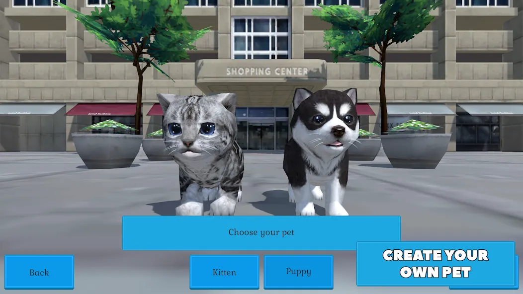 Cute Pocket Cat And Puppy 3D (Кьют Покет Кэт Энд Паппи 3Д)  [МОД Много монет] Screenshot 1