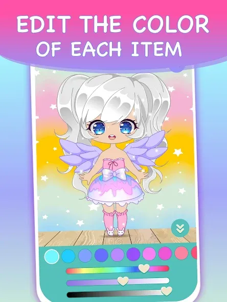 Chibi Dress Up Games for Girls  [МОД Бесконечные монеты] Screenshot 4