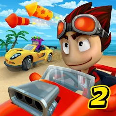 Скачать взломанную Beach Buggy Racing 2 (Бич Багги Рейсинг 2)  [МОД Menu] - стабильная версия apk на Андроид