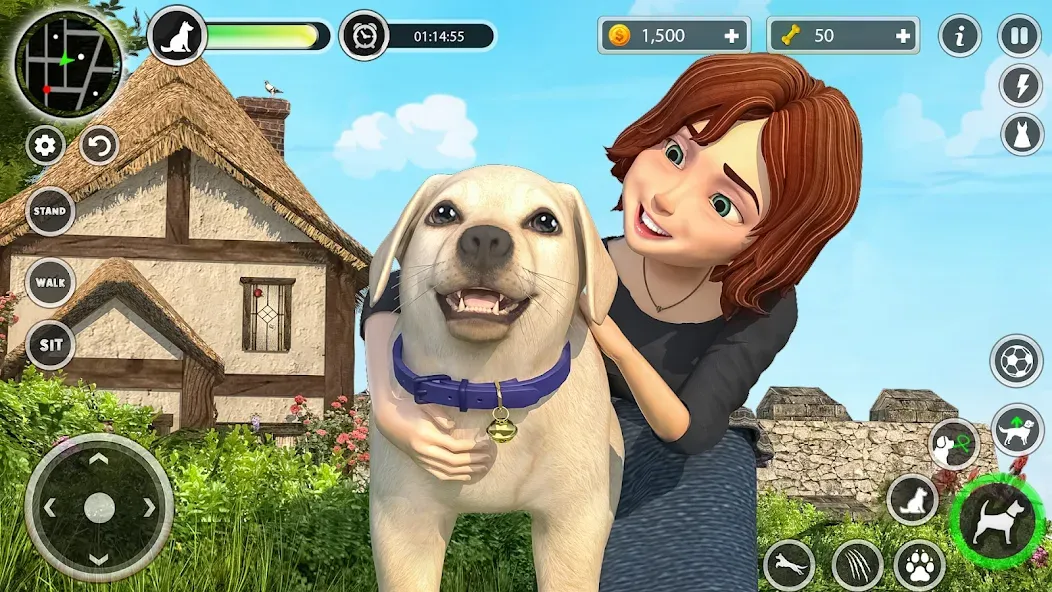 Dog Simulator Pet Dog Games 3D  [МОД Много монет] Screenshot 3