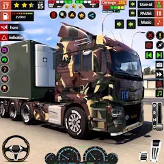 Скачать взломанную Army Truck Transport Game 2023  [МОД Бесконечные монеты] - стабильная версия apk на Андроид