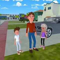 Скачать взломанную Super Dad Virtual : Happy Game  [МОД Unlimited Money] - последняя версия apk на Андроид