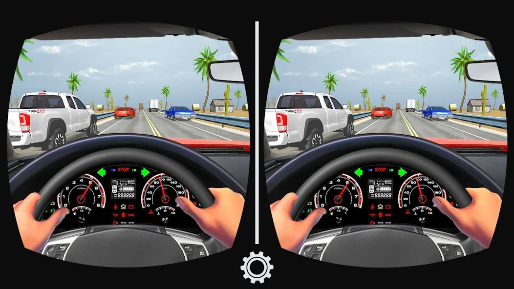 VR Traffic Racing In Car Drive (ВР Трафик Гонки на Автомобиле Вождения)  [МОД Все открыто] Screenshot 1