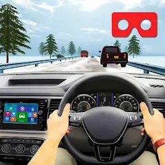 Скачать взлом VR Traffic Racing In Car Drive (ВР Трафик Гонки на Автомобиле Вождения)  [МОД Все открыто] - последняя версия apk на Андроид