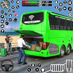 Взломанная Coach Tourist Bus City Driving  [МОД Unlocked] - стабильная версия apk на Андроид