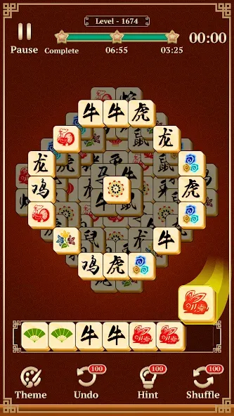 Mahjong Solitaire: 3 Tiles (Маджонг Классик)  [МОД Бесконечные деньги] Screenshot 4