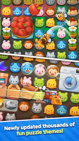 Anipang Match (Анипанг Матч)  [МОД Бесконечные монеты] Screenshot 3