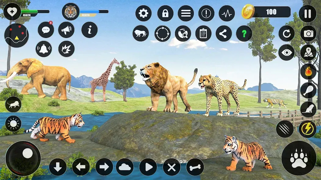 Tiger Simulator Animal Games (Тигровый симулятор  игры с животными)  [МОД Меню] Screenshot 1