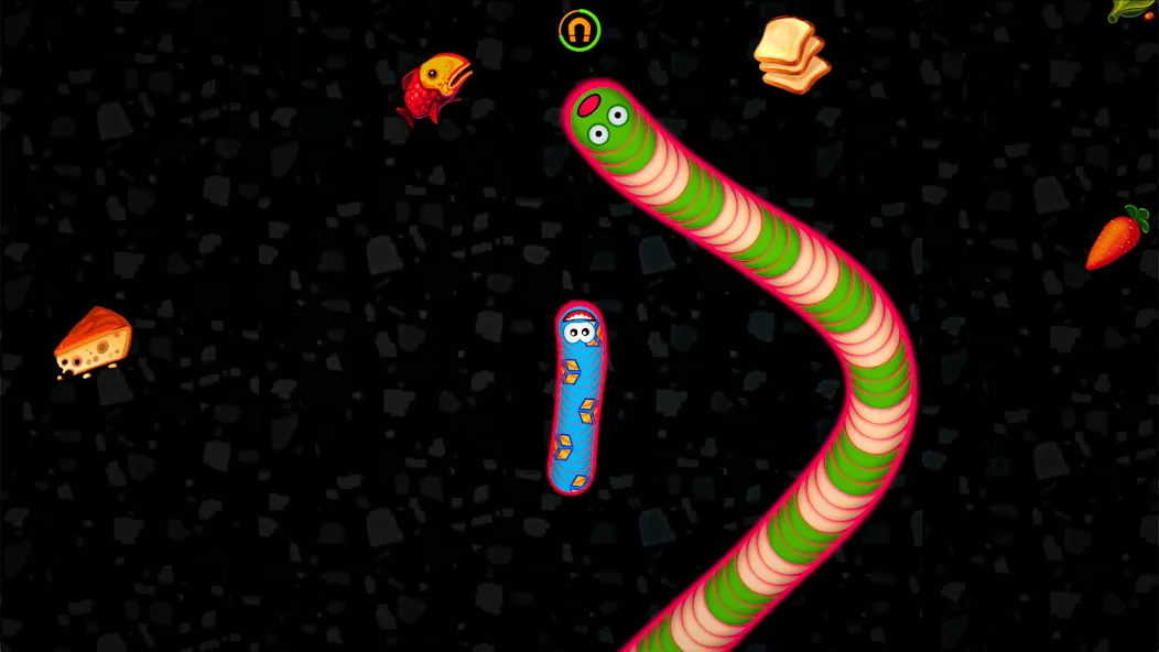 Worms Zone .io - Hungry Snake  [МОД Много монет] Screenshot 5