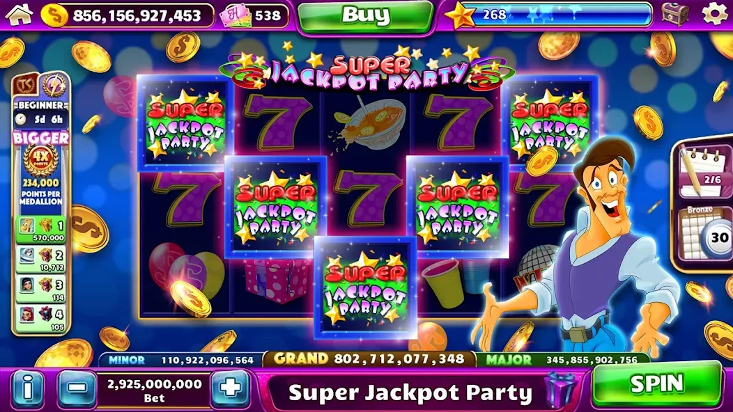 Jackpot Party Casino Slots (Джекпот Пати)  [МОД Unlimited Money] Screenshot 4