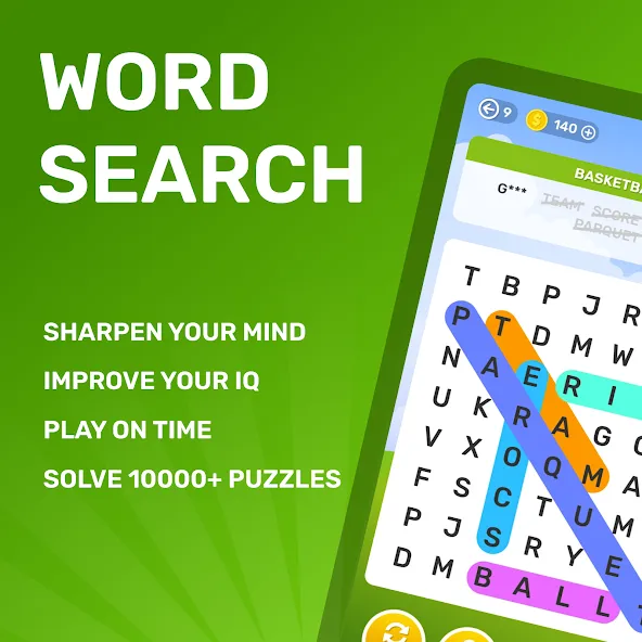 Word Search Puzzle Game  [МОД Бесконечные деньги] Screenshot 1