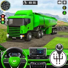 Взломанная Offroad Oil Tanker Truck Games (Оффроуд Игры на машинецистерне для нефти)  [МОД Много денег] - стабильная версия apk на Андроид