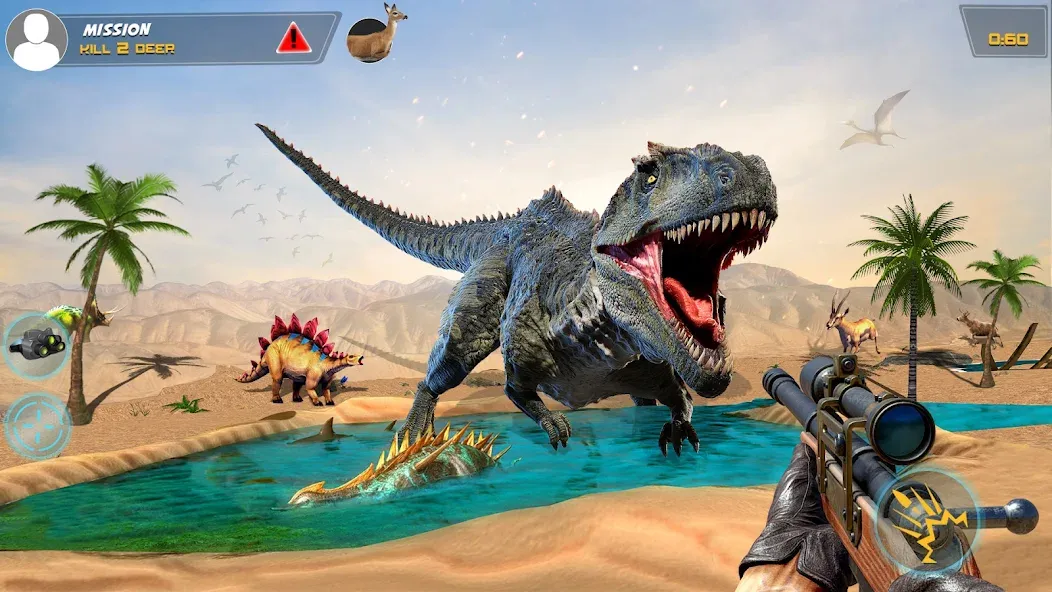 Dino Hunting Sniper Shooter 3D  [МОД Menu] Screenshot 1