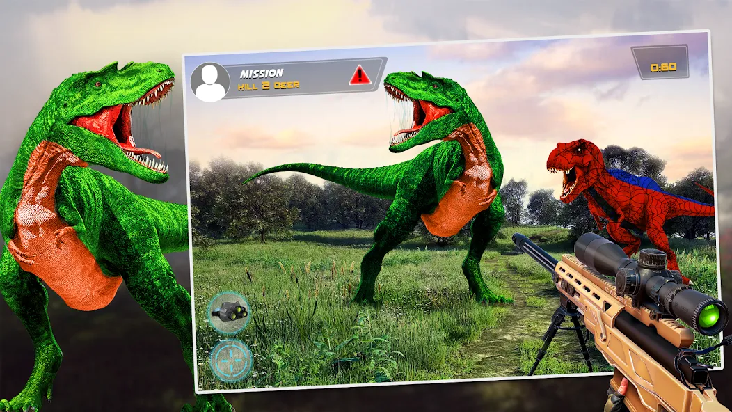 Dino Hunting Sniper Shooter 3D  [МОД Menu] Screenshot 2