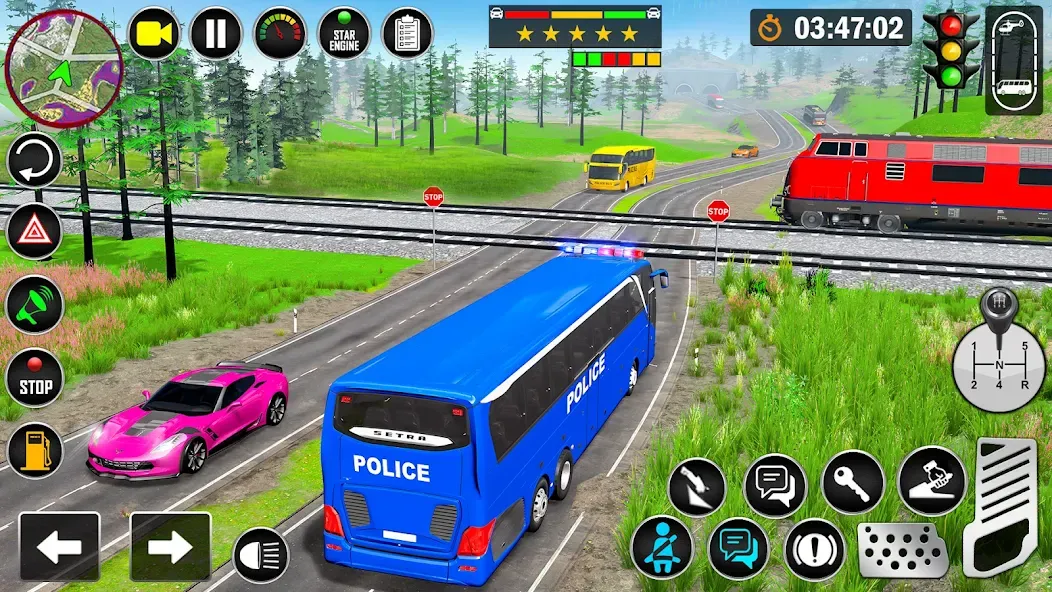 City Bus Simulator Bus Game 3D (Полицейский автобус симулятор)  [МОД Много денег] Screenshot 4