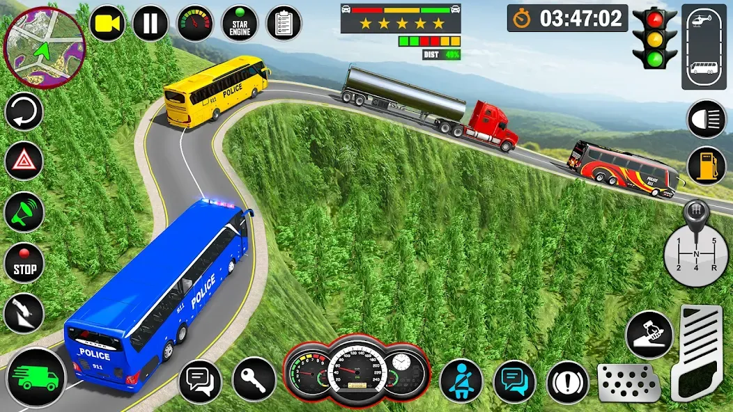 City Bus Simulator Bus Game 3D (Полицейский автобус симулятор)  [МОД Много денег] Screenshot 5