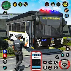 Скачать взломанную City Bus Simulator Bus Game 3D (Полицейский автобус симулятор)  [МОД Много денег] - полная версия apk на Андроид