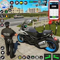 Скачать взлом Police Moto Bike Chase Crime (Полицейская мотоциклетная погоня за преступником)  [МОД Все открыто] - стабильная версия apk на Андроид