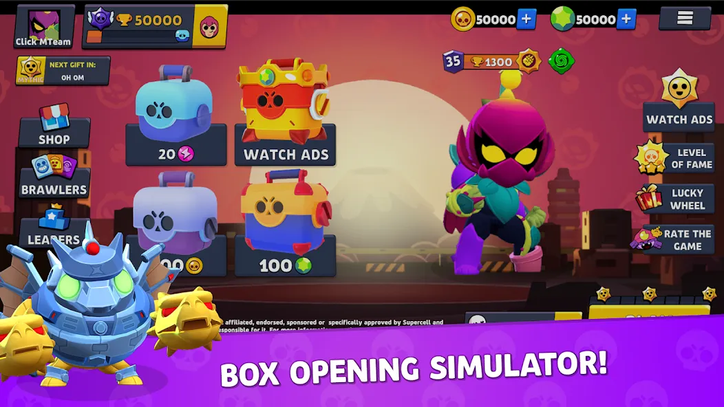 Brawl Box Stars Simulator  [МОД Все открыто] Screenshot 1