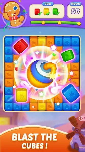 Candy Blast Fever:Cubes Crush (Кенди Бласт Фивер)  [МОД Unlocked] Screenshot 3