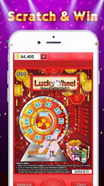 Lottery Scratch Off - Mahjong  [МОД Меню] Screenshot 5