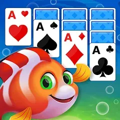 Скачать взломанную Solitaire Fish Klondike Card (Солитер Карточная игра Клондайк Фиш)  [МОД Бесконечные деньги] - полная версия apk на Андроид