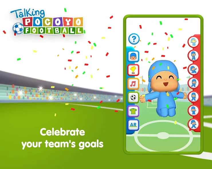 Talking Pocoyo Football  [МОД Много монет] Screenshot 3