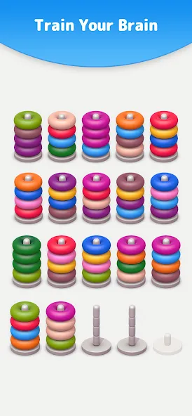 Color Sort 3D — Hoop Stack  [МОД Меню] Screenshot 5