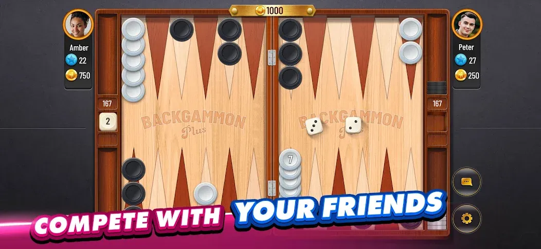 Backgammon Plus - Board Game (Бэкгаммон Плюс)  [МОД Бесконечные деньги] Screenshot 2