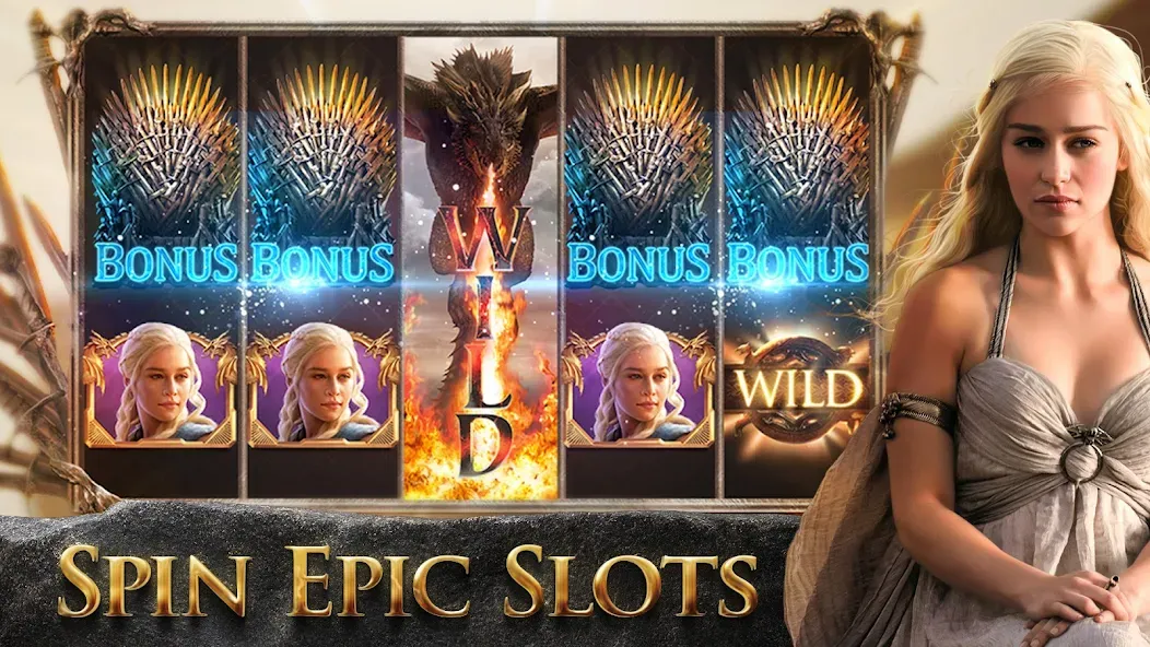 Game of Thrones Slots Casino (Гейм оф Тронс Слотс Казино)  [МОД Unlimited Money] Screenshot 1