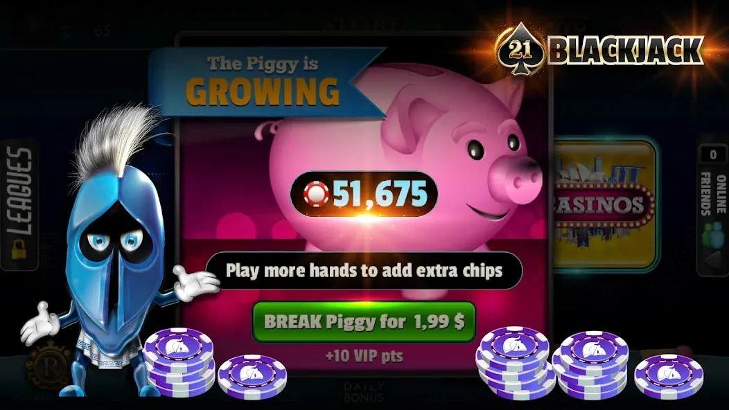 BlackJack 21 - Online Casino  [МОД Menu] Screenshot 5