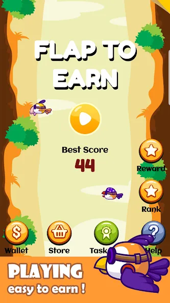 Flap To Earn (Флап Ту Ирн)  [МОД Много монет] Screenshot 1