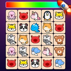 Взломанная Match Animal - Match Game (Матч Зверь Матч Игра)  [МОД Unlimited Money] - последняя версия apk на Андроид