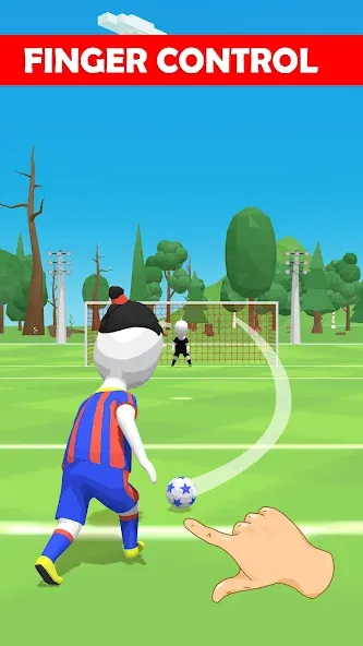 Stickman Freekick: Soccer game  [МОД Menu] Screenshot 1