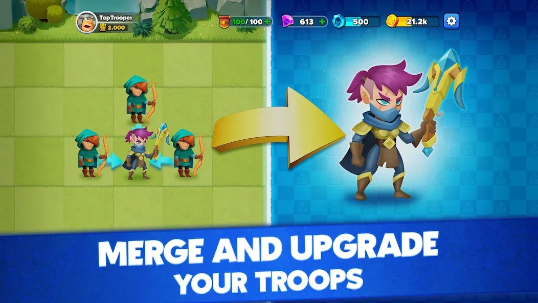 Top Troops: Adventure RPG (Топ Трупс)  [МОД Unlimited Money] Screenshot 1