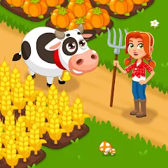 Скачать взломанную Idle Farm Game Offline Clicker  [МОД Unlocked] - последняя версия apk на Андроид