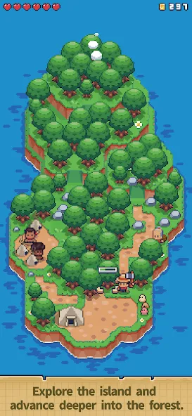 Tiny  Island Survival  [МОД Бесконечные монеты] Screenshot 2