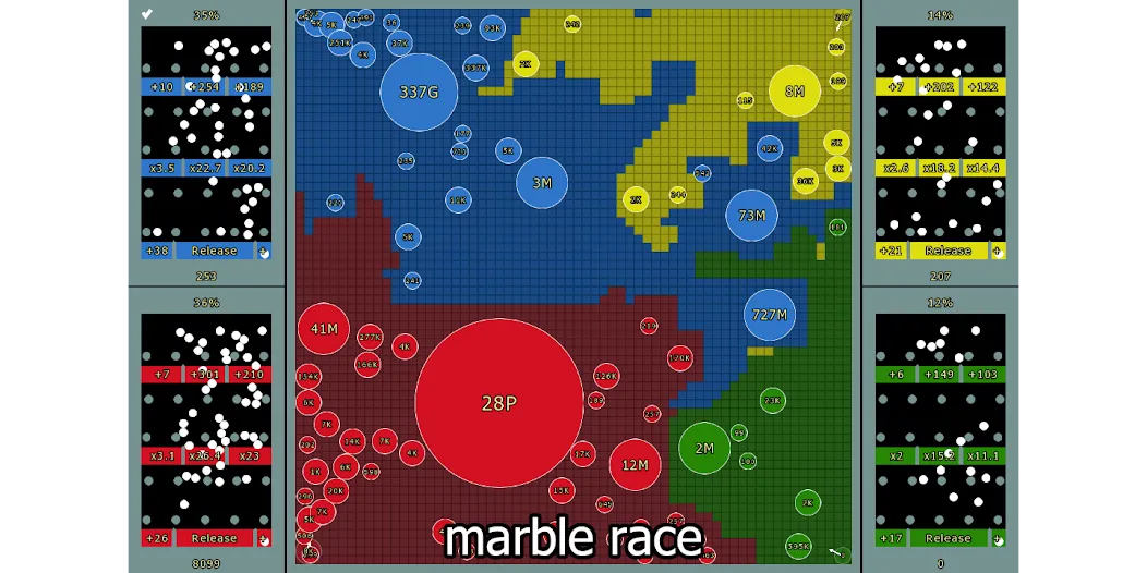 Marble Race and Territory War (Марбл Рейс и Территориальная Война)  [МОД Unlocked] Screenshot 1