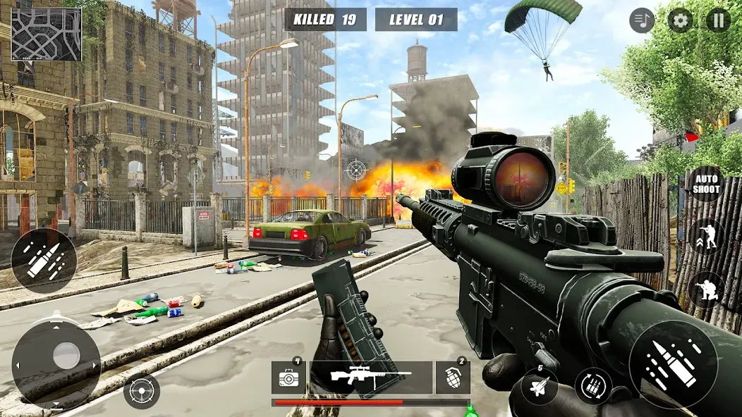 Code of Sniper 3D Gun Shooting  [МОД Бесконечные монеты] Screenshot 2