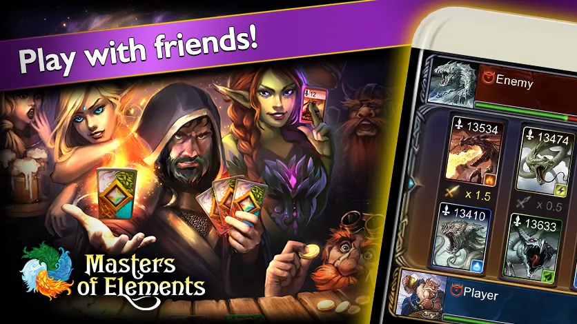 Masters of Elements－Online CCG  [МОД Много монет] Screenshot 4