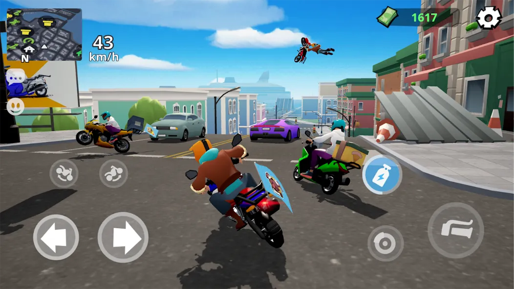 Moto City: Mad Bike Delivery (Мото Сити)  [МОД Бесконечные деньги] Screenshot 2