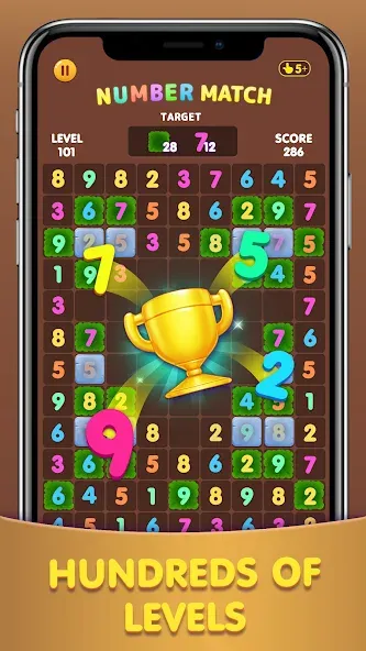 Number Match: Ten Crush Puzzle (Намбер Матч)  [МОД Бесконечные деньги] Screenshot 2