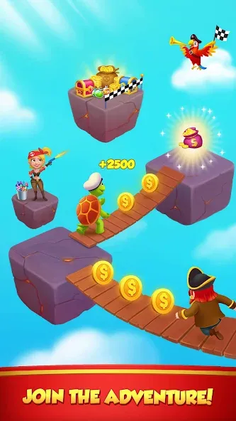 Coin Rush - Pirate GO! (Коин Раш)  [МОД Unlocked] Screenshot 2