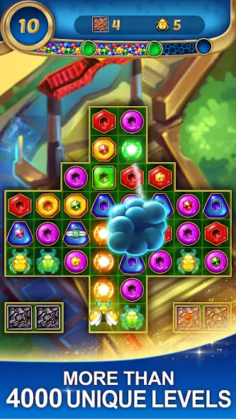 Lost Jewels - Match 3 Puzzle (Лост Джуэлс)  [МОД Бесконечные деньги] Screenshot 4