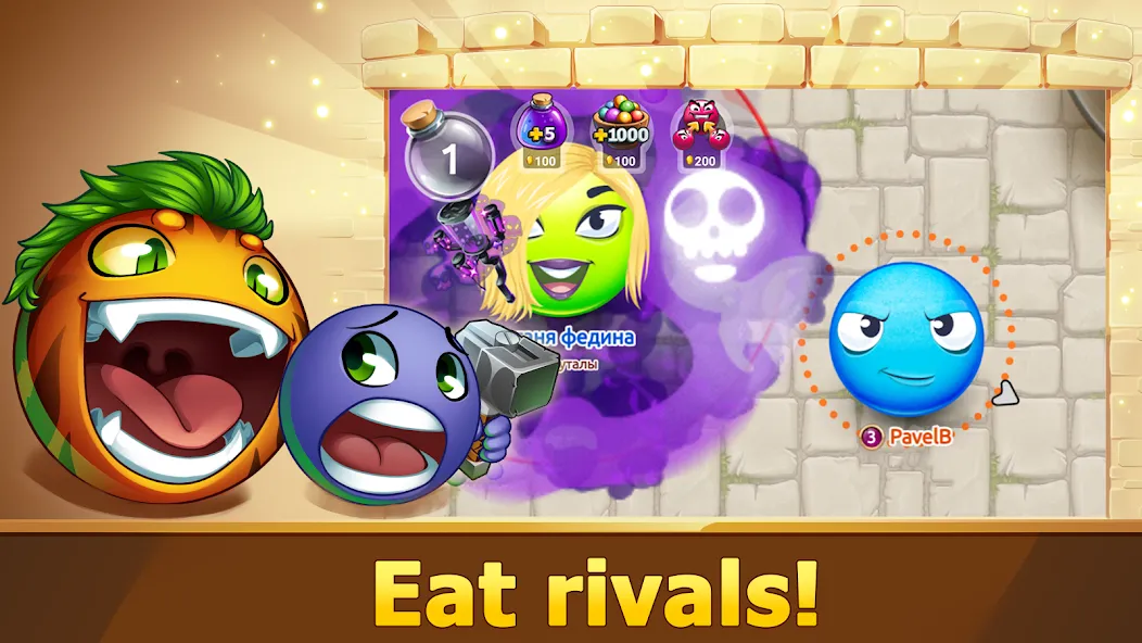 Hungry Battle: Multiplayer PVP  [МОД Menu] Screenshot 2