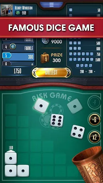 Farkle online 10000 Dice Game  [МОД Много денег] Screenshot 1