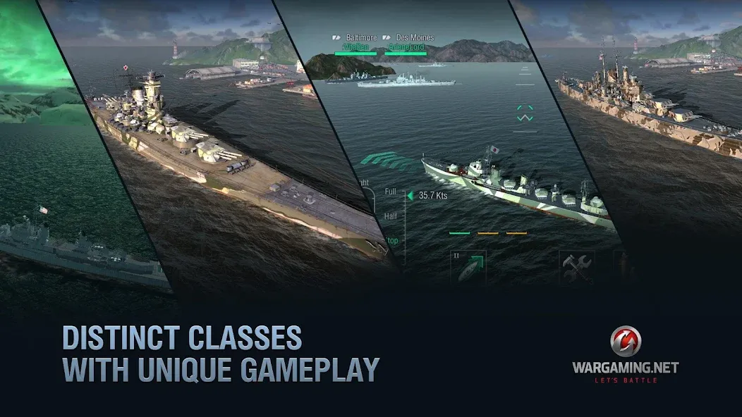 World of Warships Blitz War (Ворлд оф Варшипс Блиц Вар)  [МОД Много монет] Screenshot 3